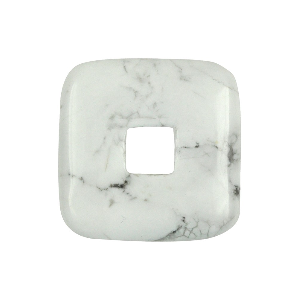 Donut quadratisch Magnesit, 40mm  (6 St./VE) | Edelsteine, Heilsteine & Schmuck