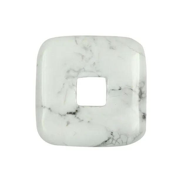 Donut quadratisch Magnesit, 40mm (6 St./VE) | Edelsteine, Heilsteine & Schmuck