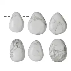 0409193002 Tumbled Stone Magnesite drilled | wholesaler gems, healing stones & jewelry