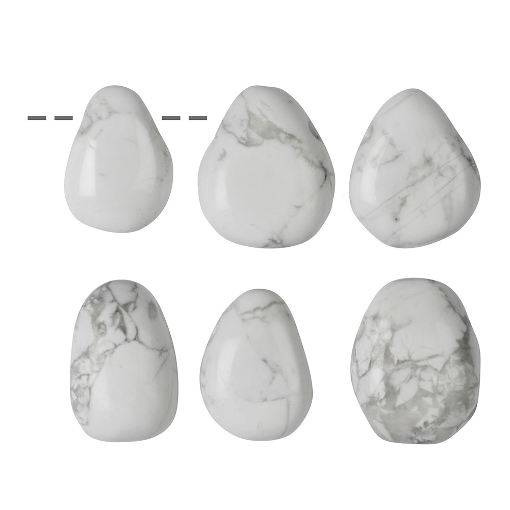 Tumbled Stone Magnesite drilled | wholesaler gems, healing stones & jewelry
