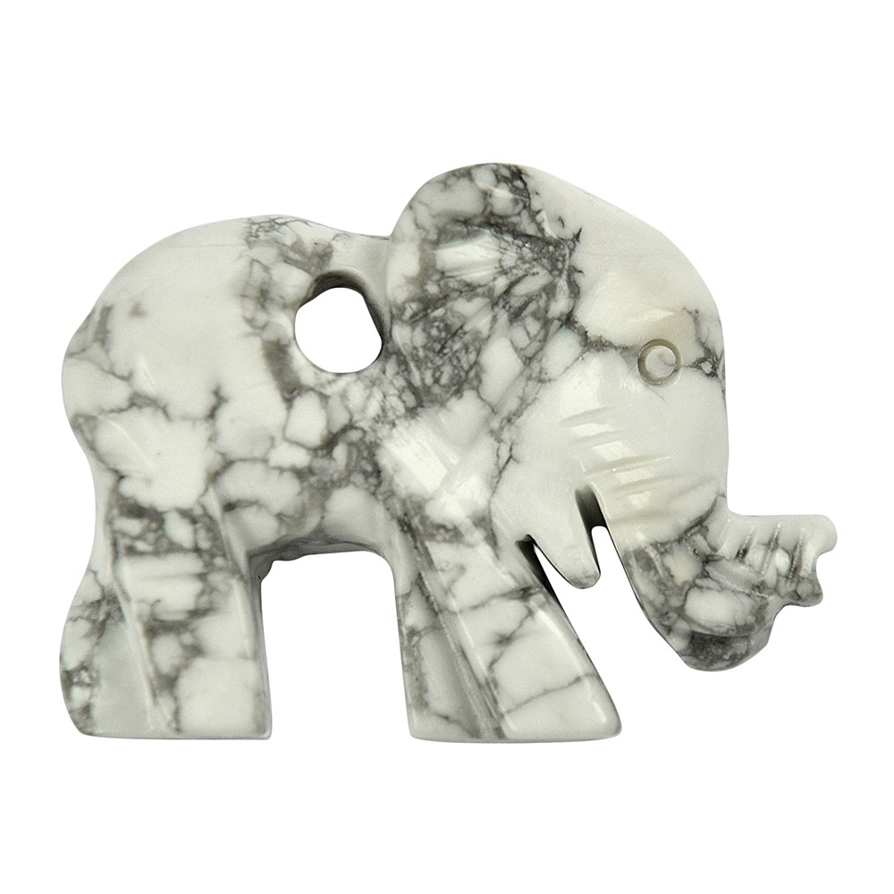 Elefant Magnesit gebohrt, 4,5cm | Großhändler Edelsteine, Heilsteine & Schmuck