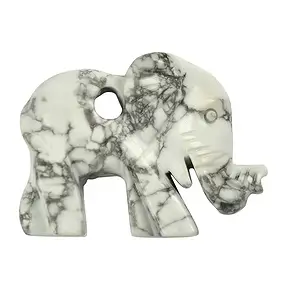 Magnesite elefante forata, 4,5 cm | Gemme Schreier, pietre curative e gioielli