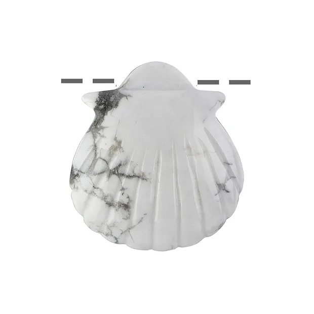 Drilled Magnesite shell, 4cm | wholesale supplier gems, healing stones & jewelry