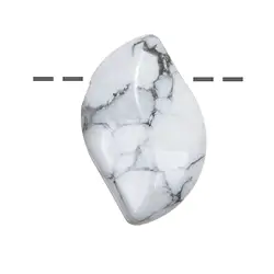 0409194008 Aile de Phénix Magnésite (sérénité) percée, 3,5cm | Marco Schreier