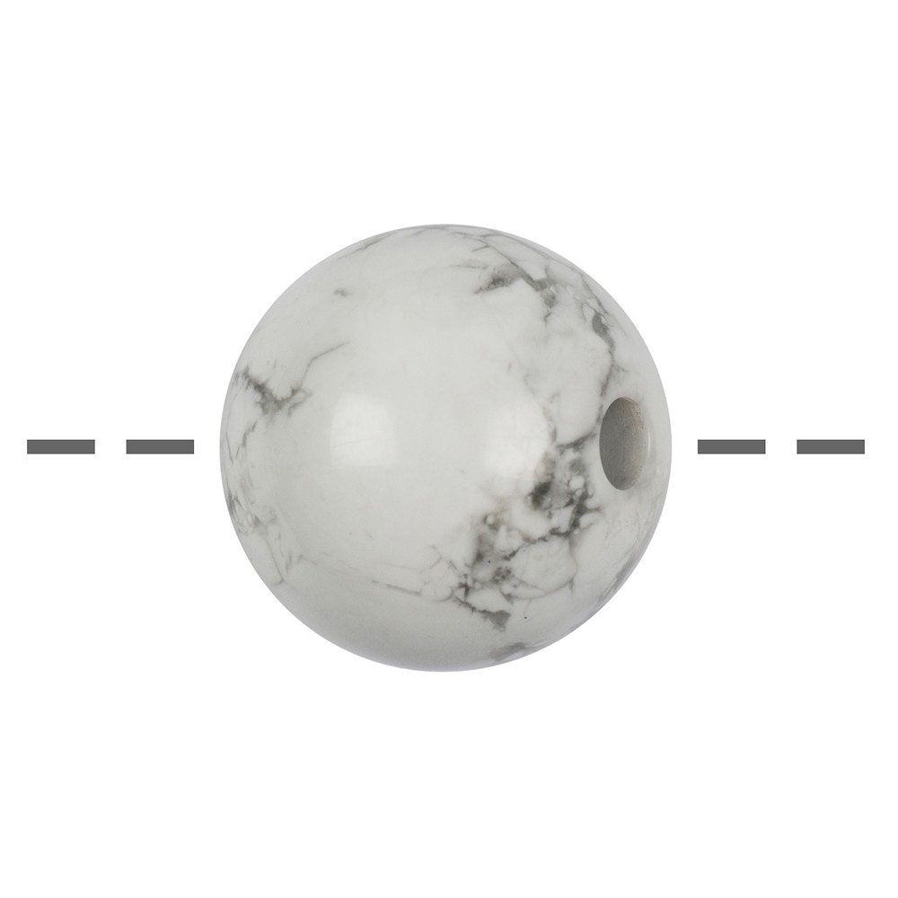 Sfera di Magnesite forata, 25 mm | Gemme Schreier, pietre curative e gioielli