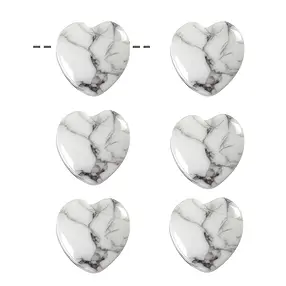 Herz Magnesit gebohrt, 15mm  | Großhändler Edelsteine, Heilsteine & Schmuck