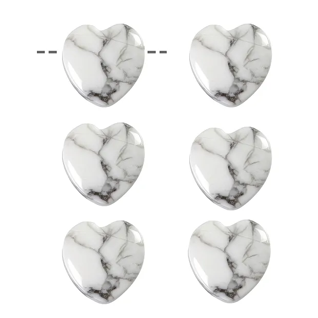 Herz Magnesit gebohrt, 15mm | Großhändler Edelsteine, Heilsteine & Schmuck