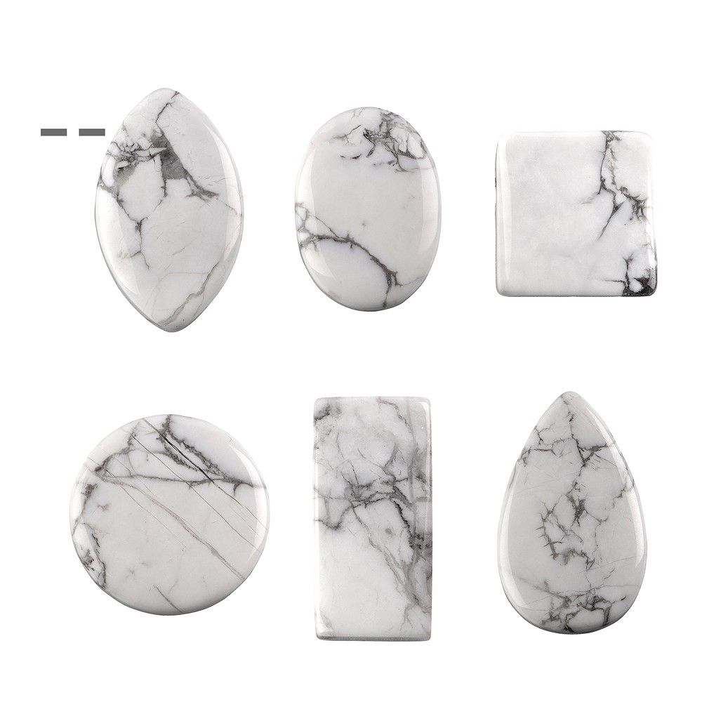 Set di cabochon in Magnesite forati (6 pz./ UC) | Marco Schreier