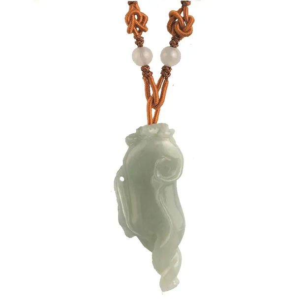 Jade Pendant, Health & Long Life, 4.0 cm | wholesaler gems & healing stones