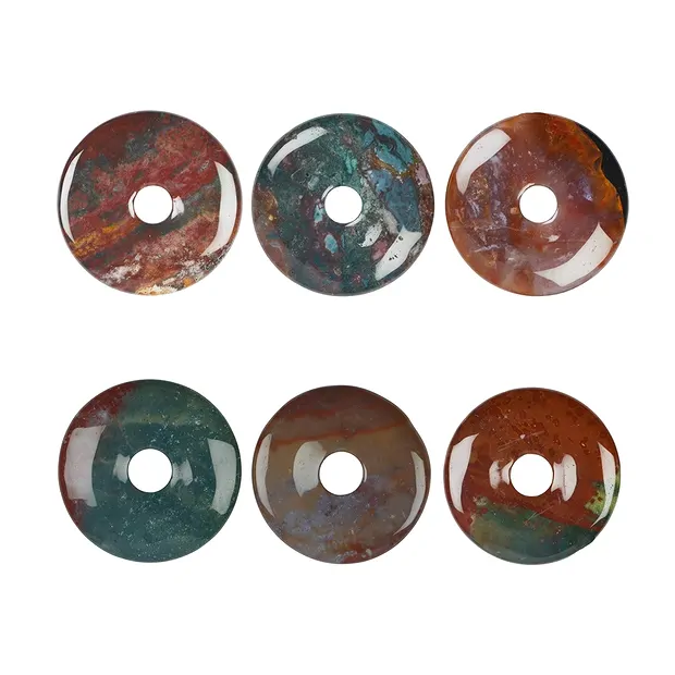 Jasper (multicolour) donut, 50mm | wholesaler gems, healing stones & jewelry