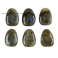 0410393002 Trommelstein Labradorit gebohrt | Großhändler Edelsteine, Heilsteine & Schmuck