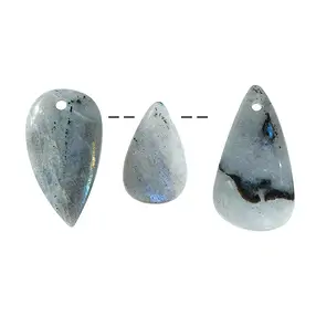 Cabochon Freeform Labradorite B percé, 3,0 - 4,5cm (3 pcs/UC) | Marco Schreier