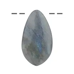 0410395640 Cabochon goutte labradorite AB percé, 4,5 - 7,0cm | Marco Schreier