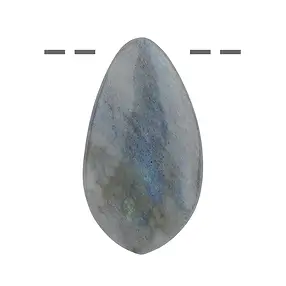 Cabochon goutte labradorite AB percé, 4,5 - 7,0cm | Marco Schreier