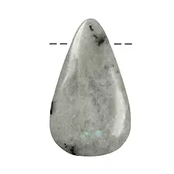 0410395641 Cabochon goutte labradorite B percé, 4,5 - 7,0cm | Marco Schreier