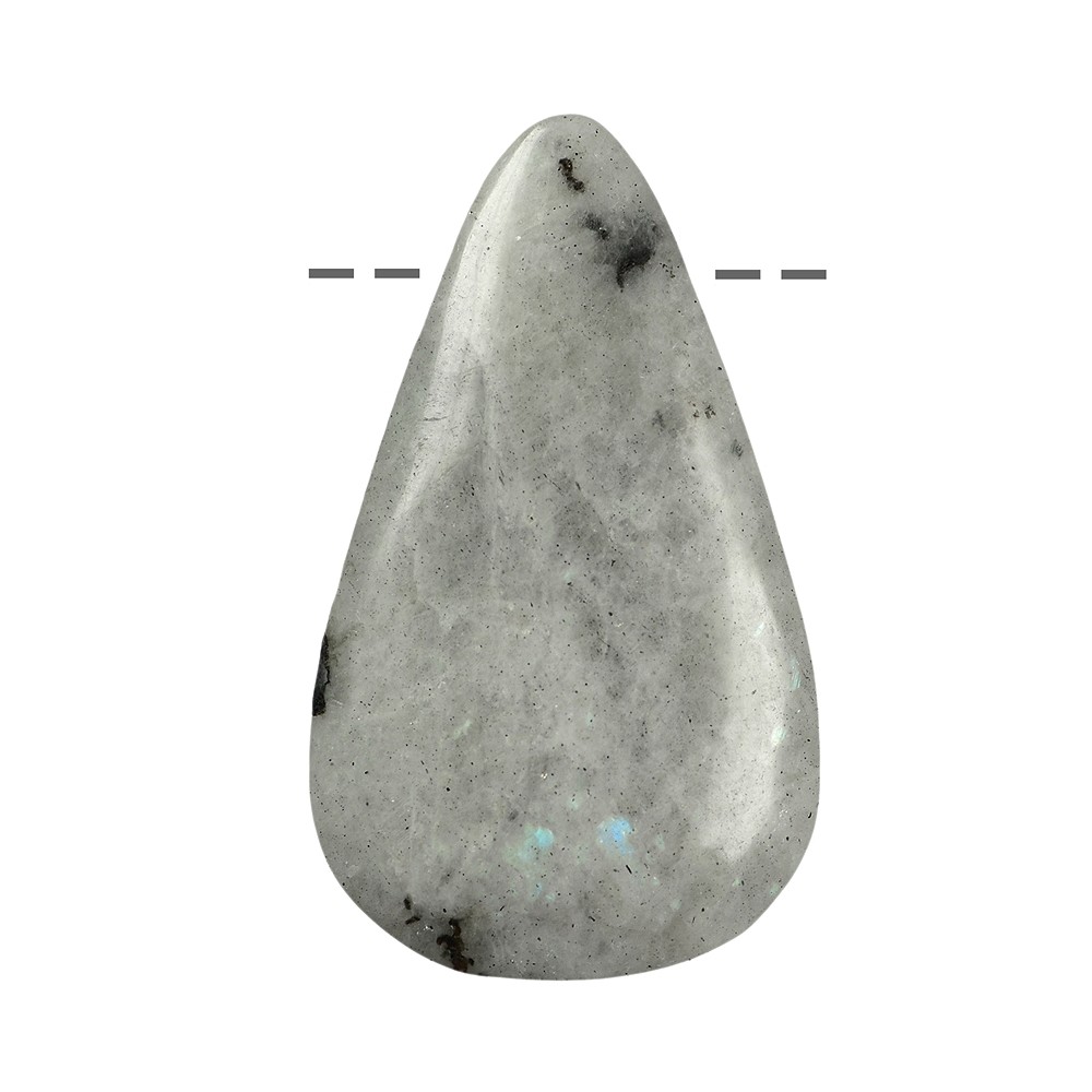 Cabochon Tropfen Labradorit B gebohrt, 4,5 - 7,0cm | Marco Schreier