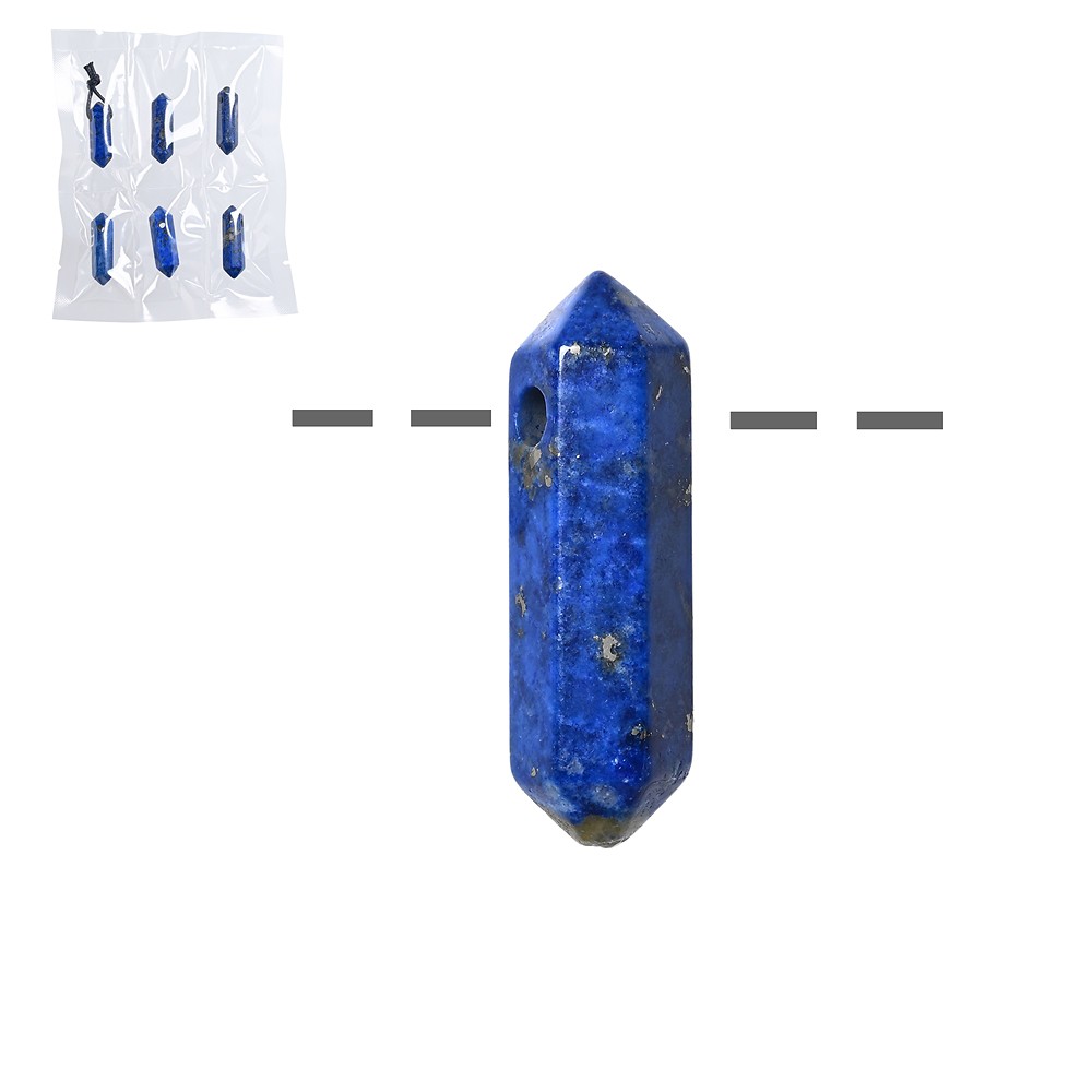 Punta de lapislázuli, perforada, 3,0 - 3,5 cm (6 uds./paquete) | Marco Schreier