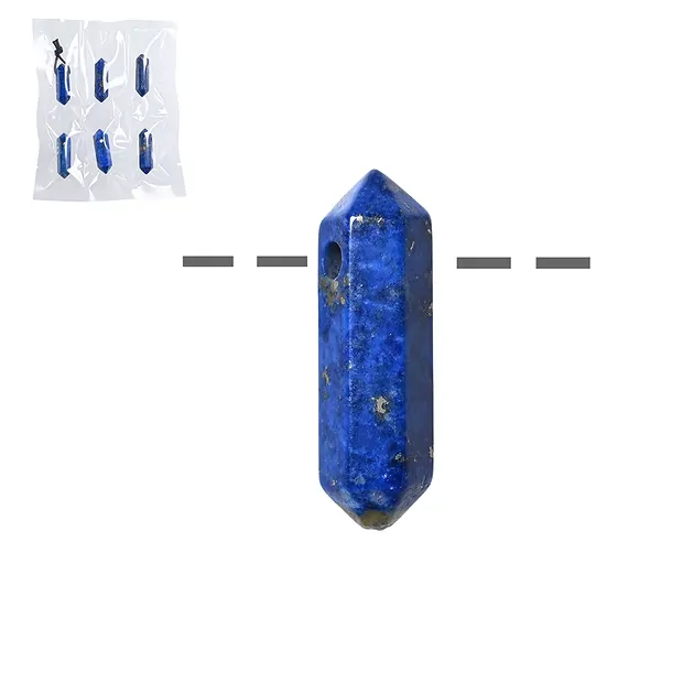Spitze Lapis Lazuli, gebohrt, 3,0 - 3,5cm (6 St./VE) | Marco Schreier