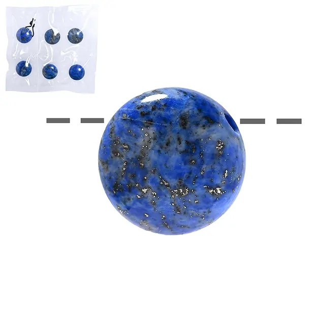 Circle Lapis Lazuli, drilled, 2.0cm (6 pcs./ PU) | Marco Schreier