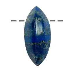 0410493245 Navette Lapis-lazuli A percée, 4,5cm | Marco Schreier