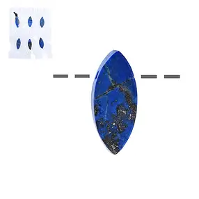 Navette Lapislázuli, perforada, 3,0cm (6 pzas./VE) | Marco Schreier