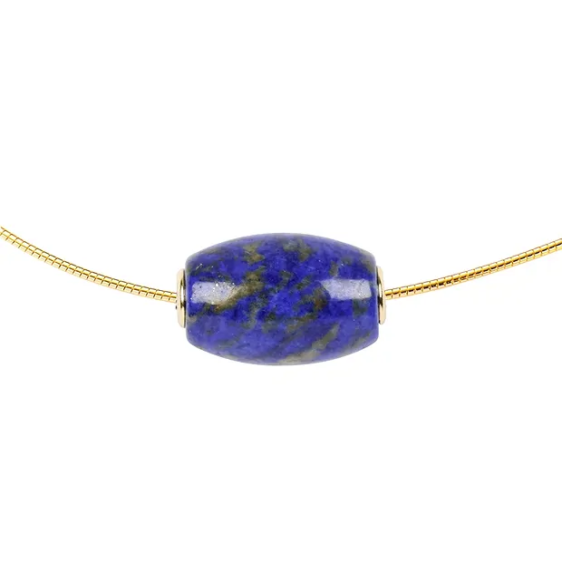 Schmuckkugel Lapis Lazuli 18 x 12mm, vergoldet | Marco Schreier