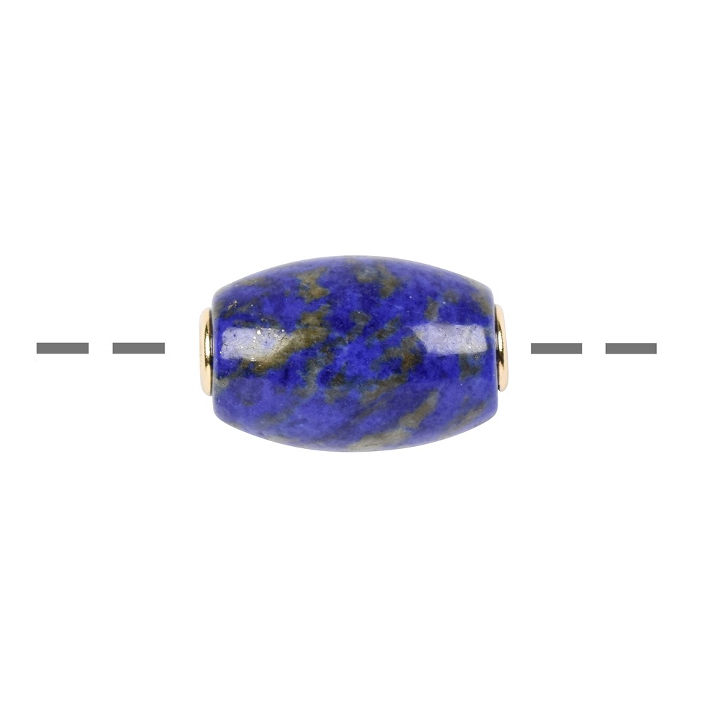 Boule à bijoux Lapis-lazuli 18 x 12mm, doré à l'or fin | Marco Schreier