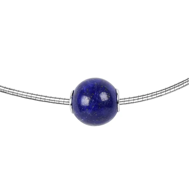 Schmuckkugel Lapis Lazuli 12mm, rhodiniert | GH Edelsteine, Heilsteine & Schmuck