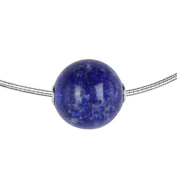Boule à bijoux Lapis-lazuli 20mm, rhodié | Marco Schreier