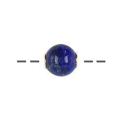 0410496812 Jewelry Bead Lapis Lazuli 12mm, gold-plated | wholesaler gems & healing stones