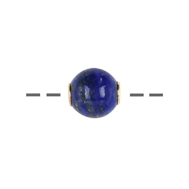 Boule à bijoux Lapis-lazuli 12mm, doré à l'or fin | Marco Schreier