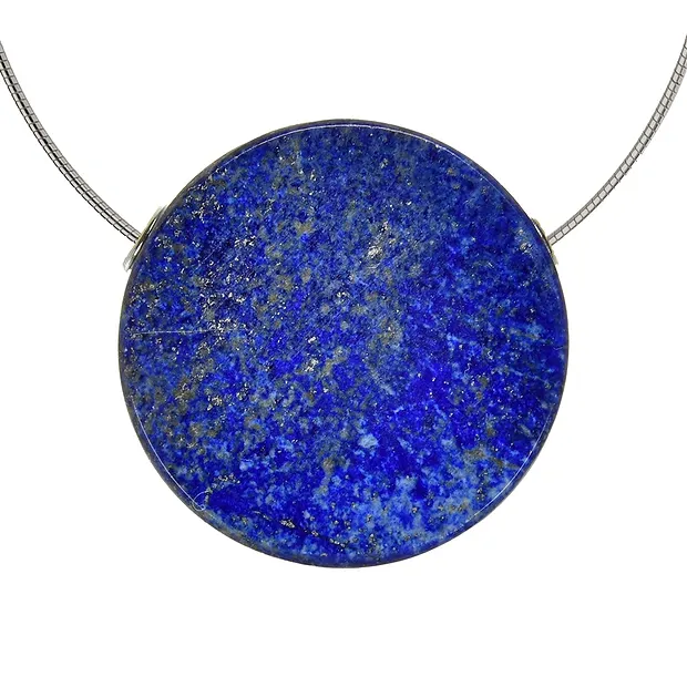 Kreis gebohrt, Lapis Lazuli, 3,5cm, rhodiniert | Marco Schreier