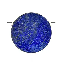 0410499405 Kreis gebohrt, Lapis Lazuli, 3,5cm, rhodiniert | Marco Schreier