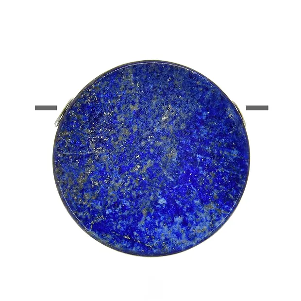 Kreis gebohrt, Lapis Lazuli, 3,5cm, rhodiniert | Marco Schreier