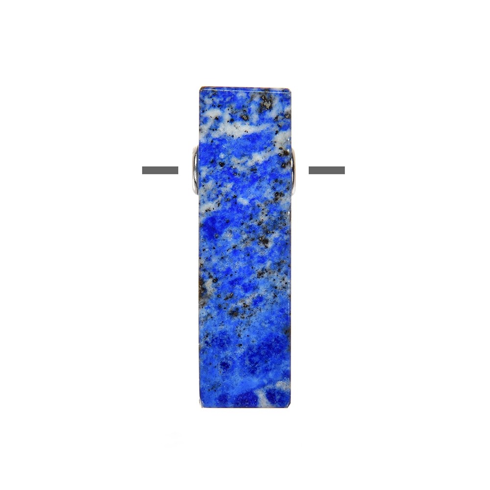 Lapis Lazuli cuboid, drilled, 3.5 x 1.0 cm, rhodiniert | Marco Schreier