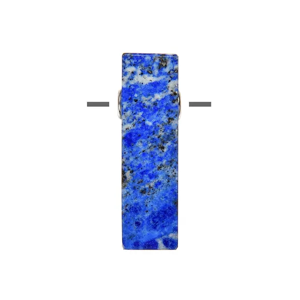 Lapis Lazuli cuboid, drilled, 3.5 x 1.0 cm, rhodiniert | Marco Schreier