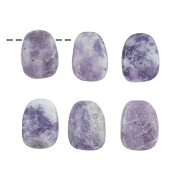 0410593002 Trommelstein Lepidolith (stab.) gebohrt | GH Edelsteine, Heilsteine & Schmuck