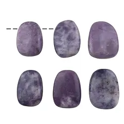 0410593002 Trommelstein Lepidolith (stab.) gebohrt | GH Edelsteine, Heilsteine & Schmuck
