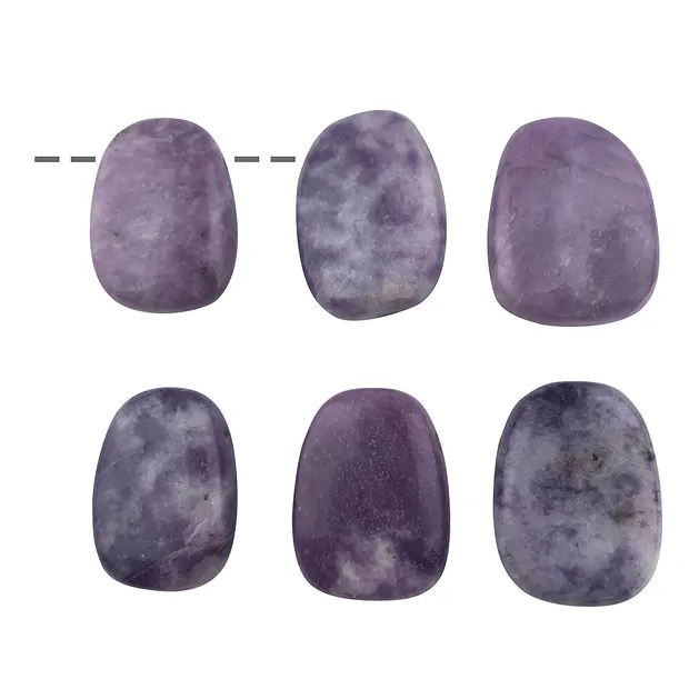 Pietra burattata Lepidolite (stab.) forata | grossista gemme e pietre curative