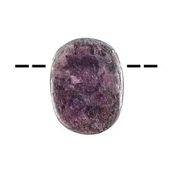 0410593902 Lepidolite a forma libera (stab.) forata, 3,8 - 4,8 cm  | Marco Schreier