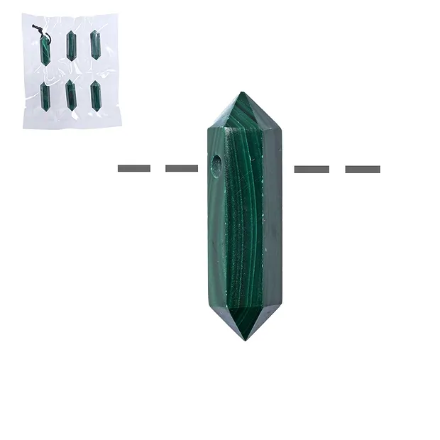 Spitze Malachit (stab.), gebohrt, 3,0 - 3,5cm (6 St./VE) | Marco Schreier