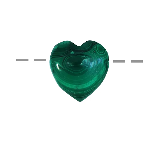 Cœur Malachite (stab.) percé, 2,5cm | Marco Schreier
