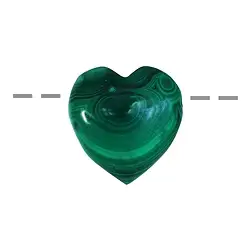0410690630 Cuore di Malachite (stab.) forato, 3,0cm | grossista gemme e pietre curative