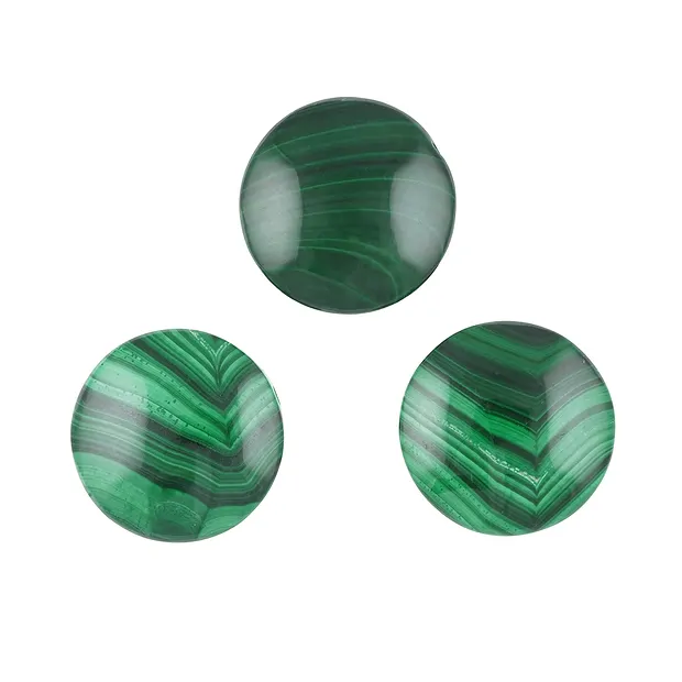 Kreis Malachit (stab.) gebohrt, 3,0cm | Edelsteine, Heilsteine & Schmuck-Handel