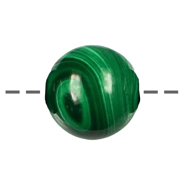 Sfera di Malachite (stab.) forata, 23-26 mm, foro da 2 mm | Marco Schreier