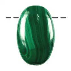 0410692300 Linsenstein Malachit (stab.) gebohrt | Schreier Edelsteine, Heilsteine & Schmuck