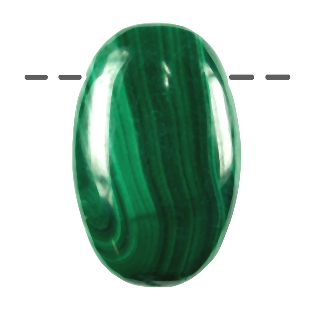 Small Palmstone Malachite (stab.) drilled | wholesaler gems & healing stones