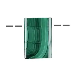 0410692333 Rectangle Malachite (stab.) percé, 3,5 x 2,5cm | Marco Schreier