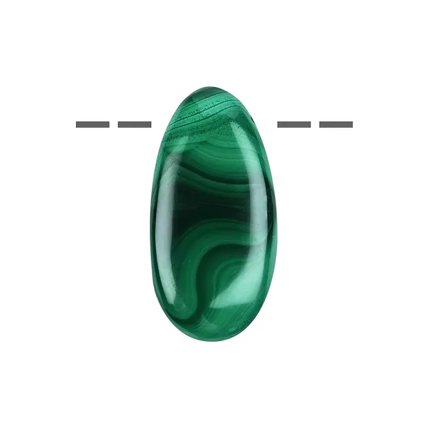 Drilled drop of Malachite (stab.), 4.0 x 2.0cm | gems, healing stones & jewelry