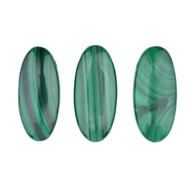 Oval Malachit (stab.), gebohrt, 4,0cm | Edelsteine, Heilsteine & Schmuck-Handel
